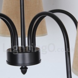 Lámpara de araña de 5 luces estilo vela retro contemporáneo