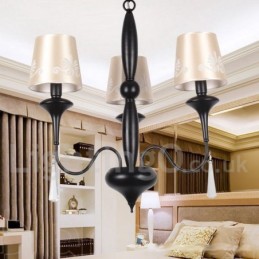 Lámpara de araña de 3 luces estilo mediterráneo estilo vela