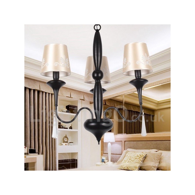 Lámpara de araña de 3 luces estilo mediterráneo estilo vela