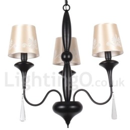 Lámpara de araña de 3 luces estilo mediterráneo estilo vela