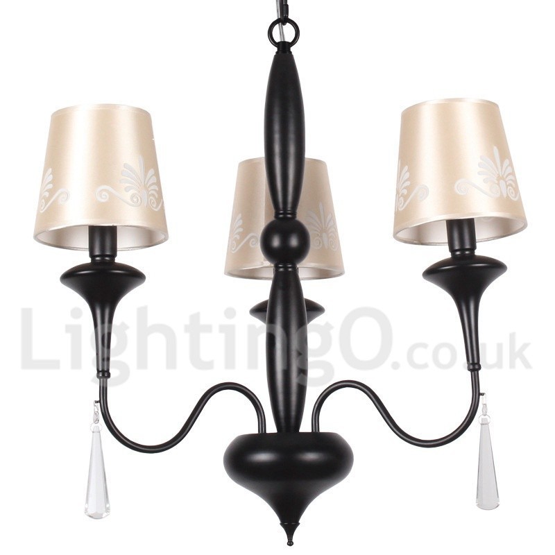 Lámpara de araña de 3 luces estilo mediterráneo estilo vela