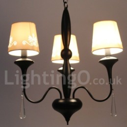 Lámpara de araña de 3 luces estilo mediterráneo estilo vela