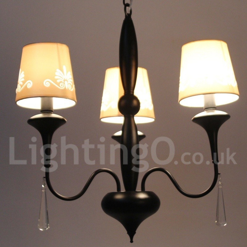 Lámpara de araña de 3 luces estilo mediterráneo estilo vela