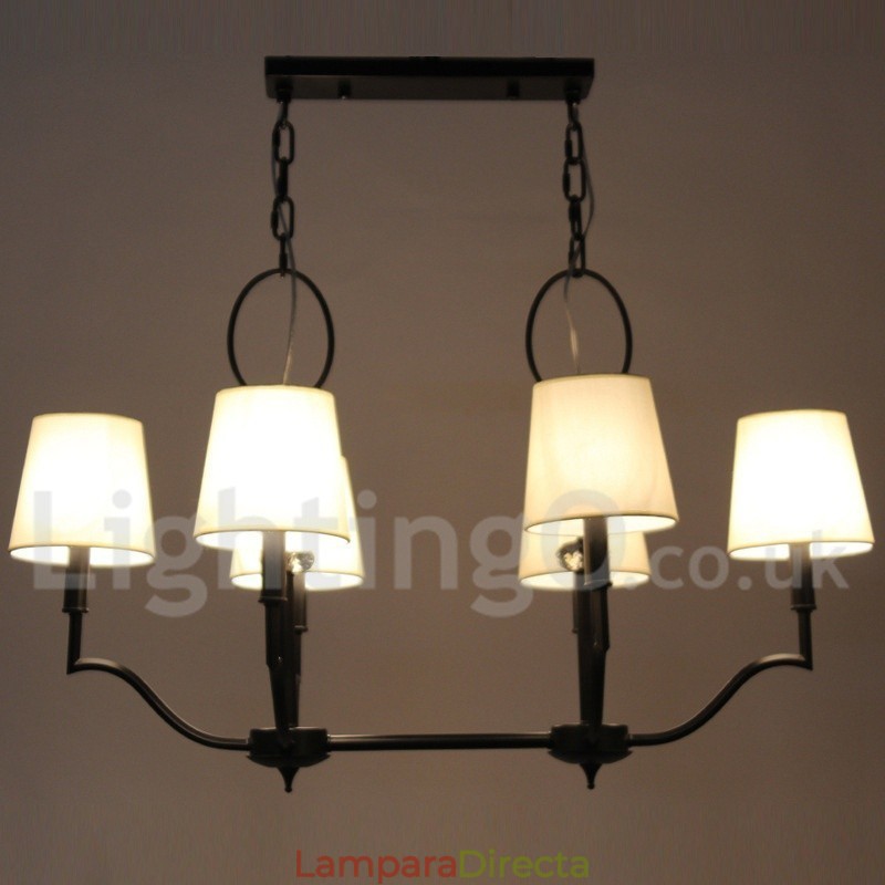 Lámpara de araña moderna contemporánea de 6 luces estilo vela