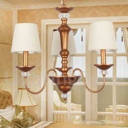 Lámpara de araña estilo vela retro de 3 luces