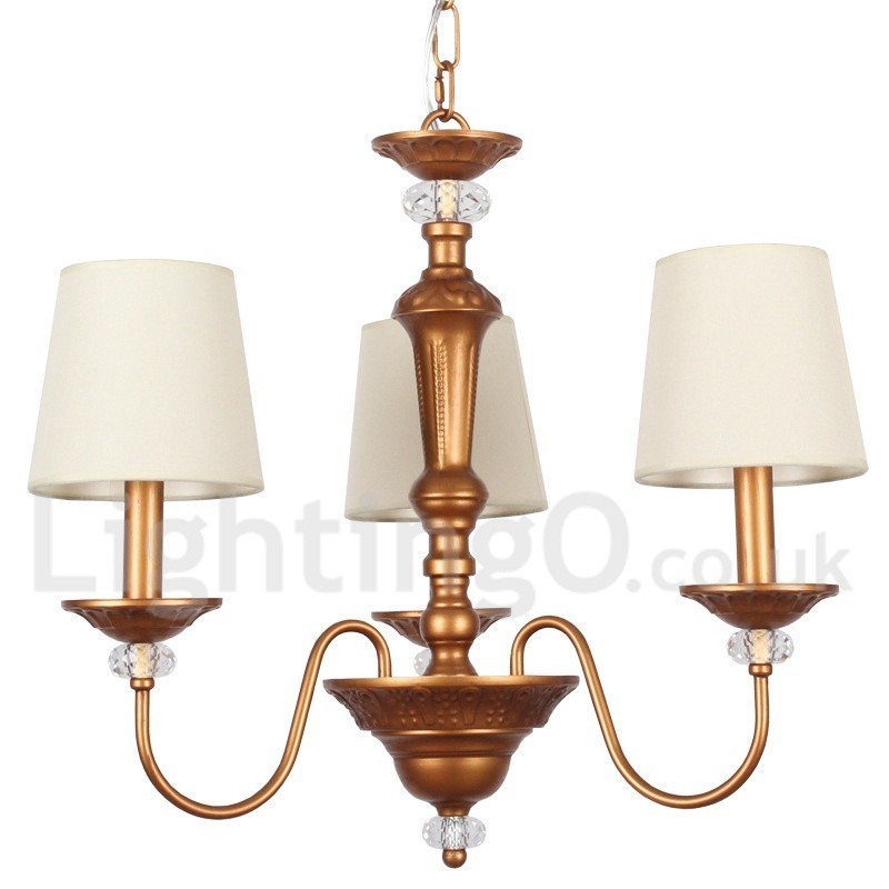 Lámpara de araña estilo vela retro de 3 luces