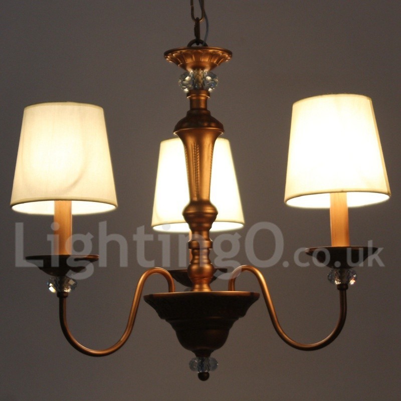 Lámpara de araña estilo vela retro de 3 luces
