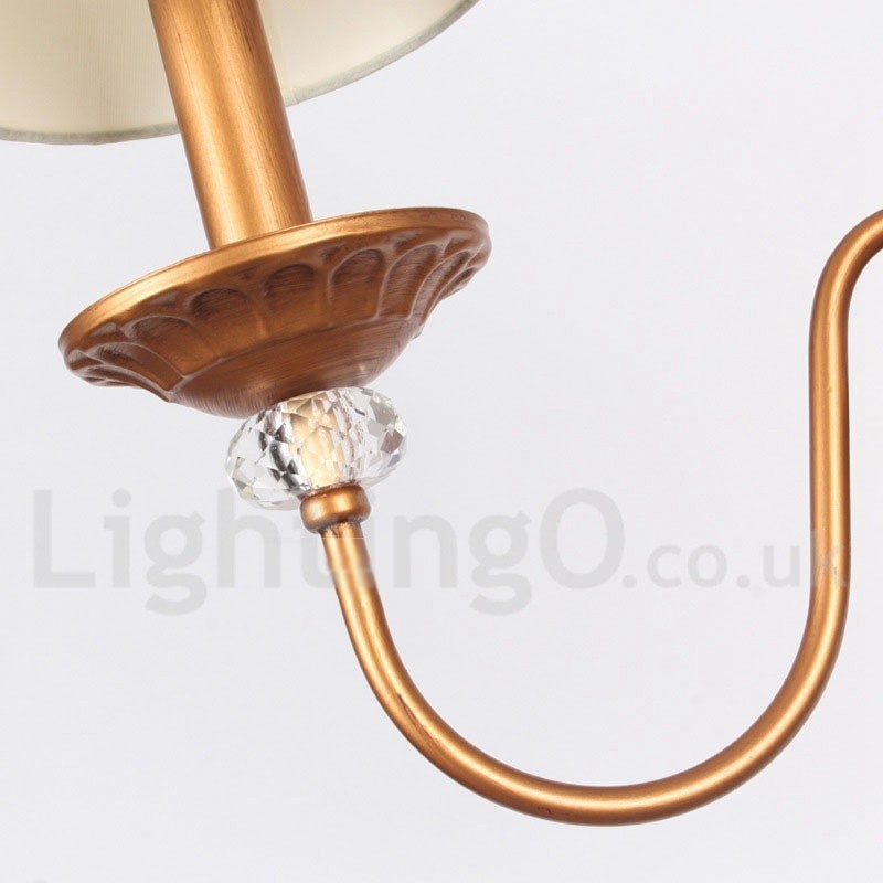 Lámpara de araña estilo vela retro de 3 luces