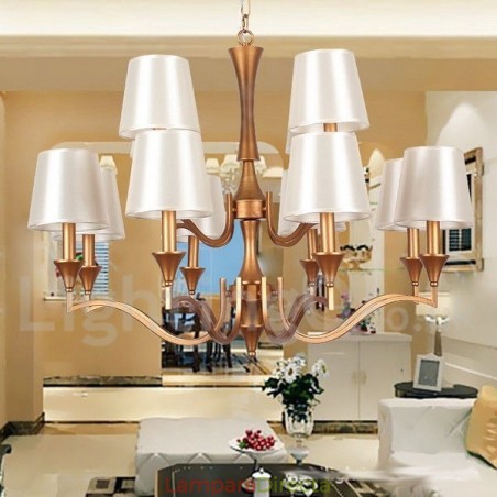 Lámpara de araña estilo vela de 12 luces estilo mediterráneo Lámpara de araña estilo vela de 12 luces estilo mediterráneo