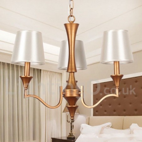 Lámpara de araña de 3 luces estilo mediterráneo con forma de vela Lámpara de araña de 3 luces estilo mediterráneo con forma de vela