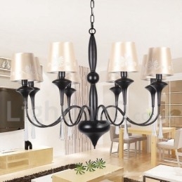 Lámpara de araña estilo vela de 8 luces
