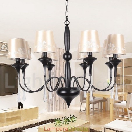 Lámpara de araña estilo vela de 8 luces Lámpara de araña estilo vela de 8 luces