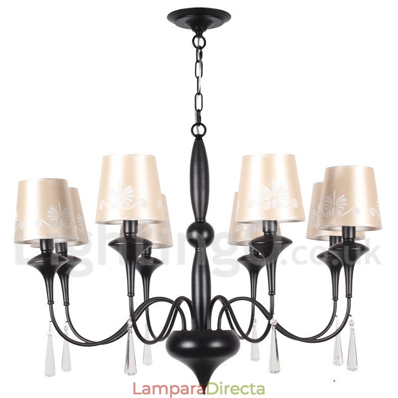 Lámpara de araña estilo vela de 8 luces