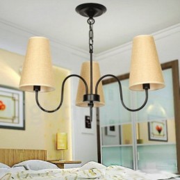 Lámpara de araña de 3 luces estilo mediterráneo retro estilo vela