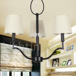 Lámpara de araña moderna contemporánea de 3 luces estilo vela