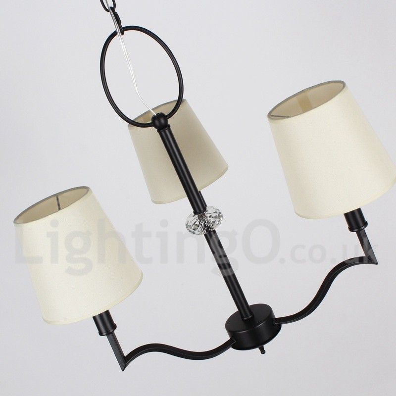 Lámpara de araña moderna contemporánea de 3 luces estilo vela