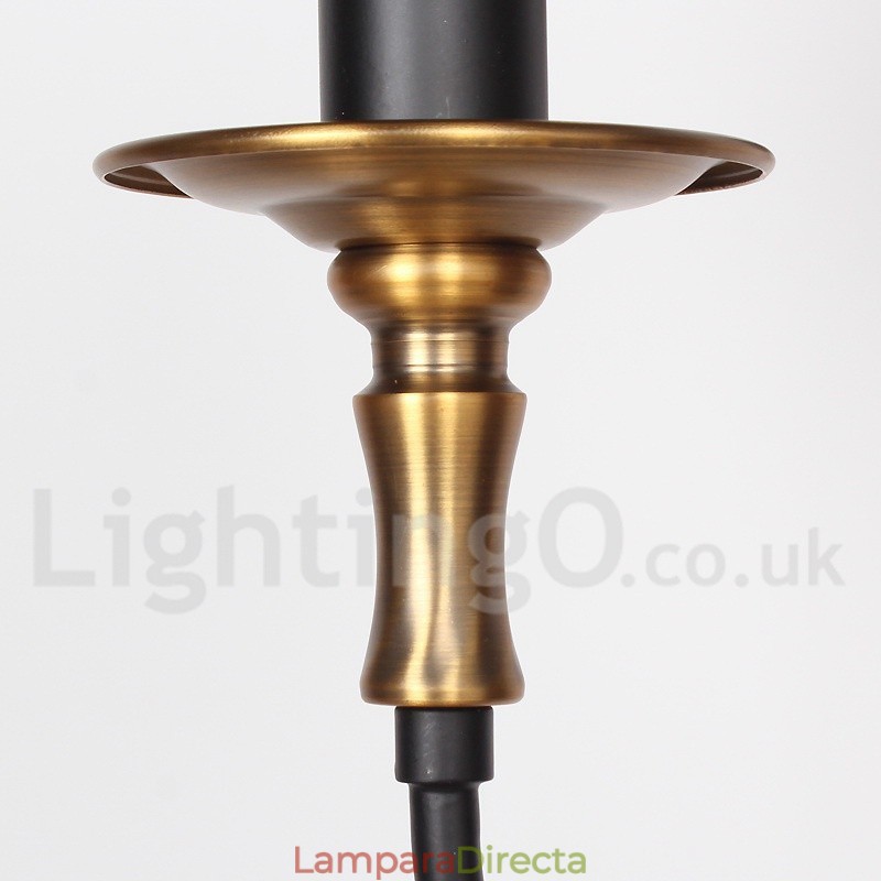 Lámpara de araña de 3 luces estilo vela retro contemporáneo