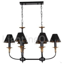 Lámpara de araña estilo vela retro contemporáneo de 6 luces