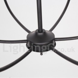 Lámpara de araña estilo vela retro contemporáneo de 6 luces