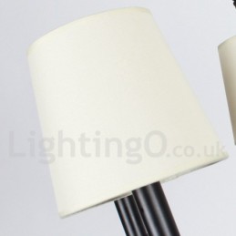 Lámpara de araña de 3 luces estilo retro contemporáneo con forma de vela