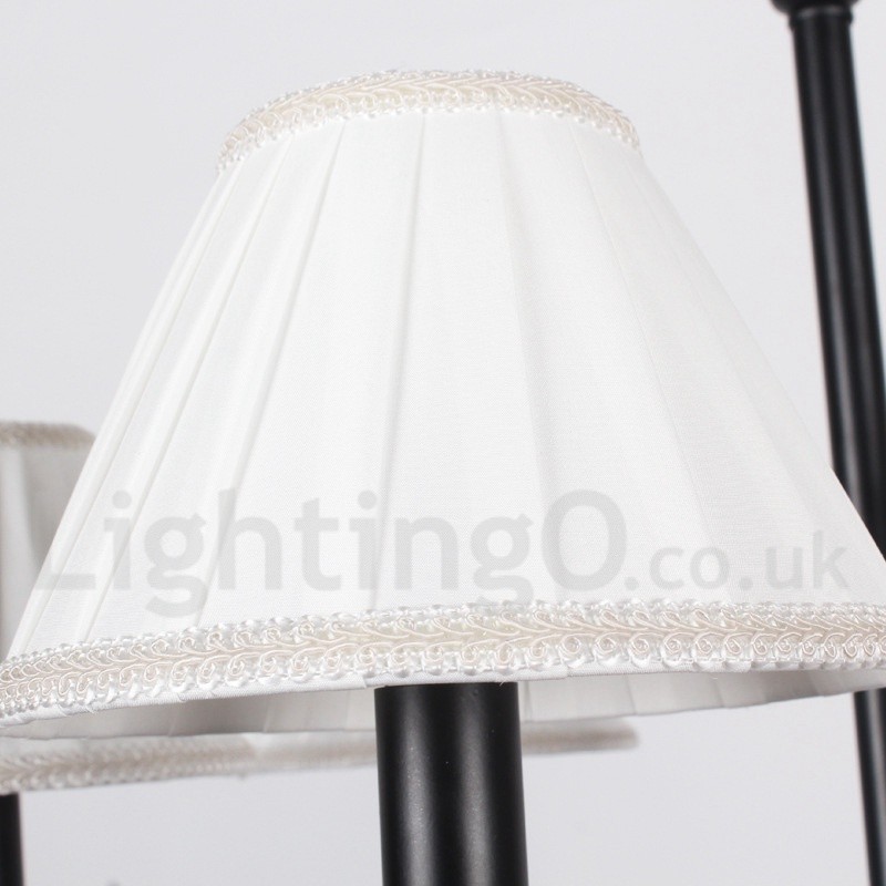 Lámpara de araña contemporánea retro de 3 luces estilo vela negra
