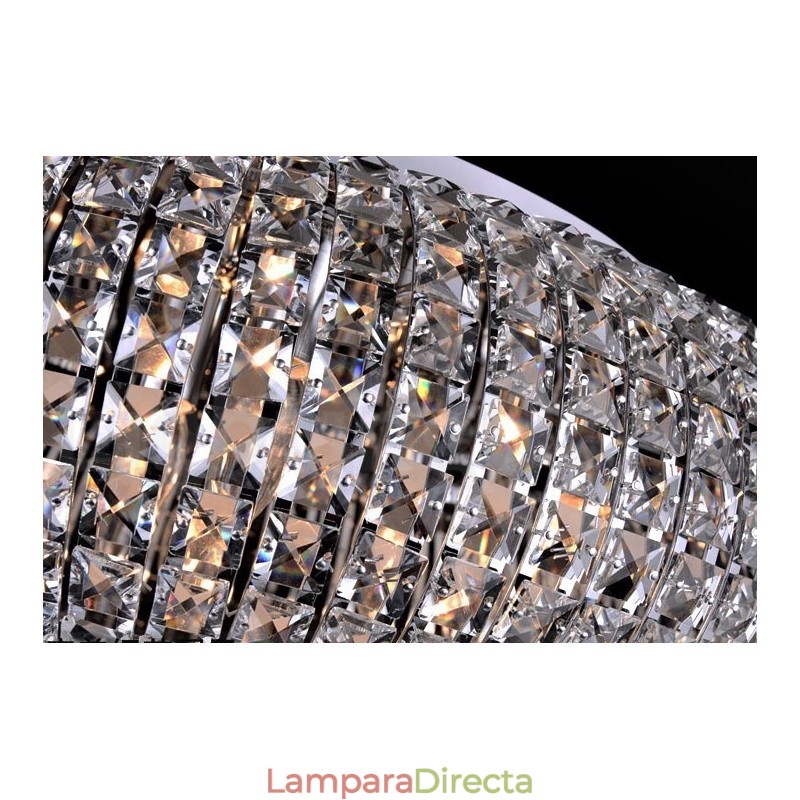 Lámpara colgante de techo de cristal K9 moderna, lámpara de araña para interiores, lámparas de tambor, accesorios de iluminación