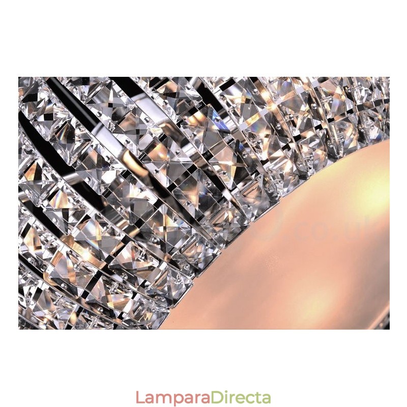 Lámpara colgante de techo de cristal K9 moderna, lámpara de araña para interiores, lámparas de tambor, accesorios de iluminación