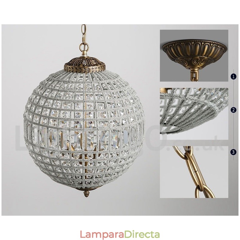 Lámpara colgante de techo de cristal K9 moderna con forma de globo, lámpara de araña para interiores, lámparas de tambor, accesorios de iluminación