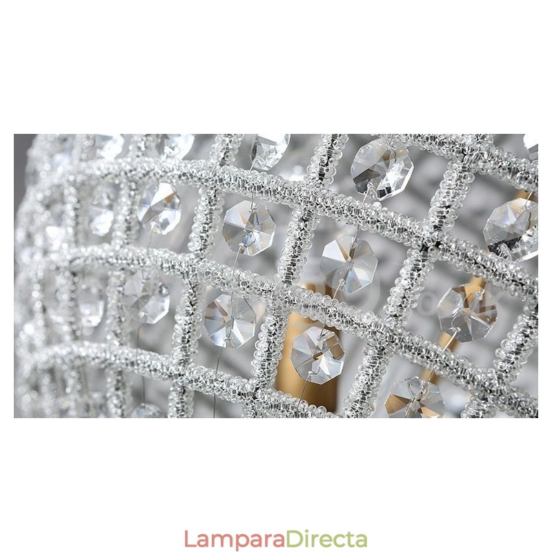 Lámpara colgante de techo de cristal K9 moderna con forma de globo, lámpara de araña para interiores, lámparas de tambor, accesorios de iluminación