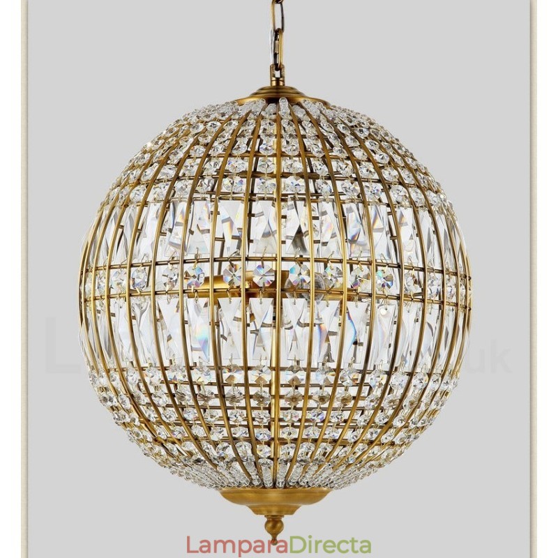 Lámpara colgante de techo de cristal K9 moderna con forma de globo, lámparas de araña para interiores, accesorios de iluminación