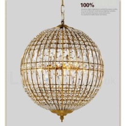 Lámpara colgante de techo de cristal K9 moderna con forma de globo, lámparas de araña para interiores, accesorios de iluminación