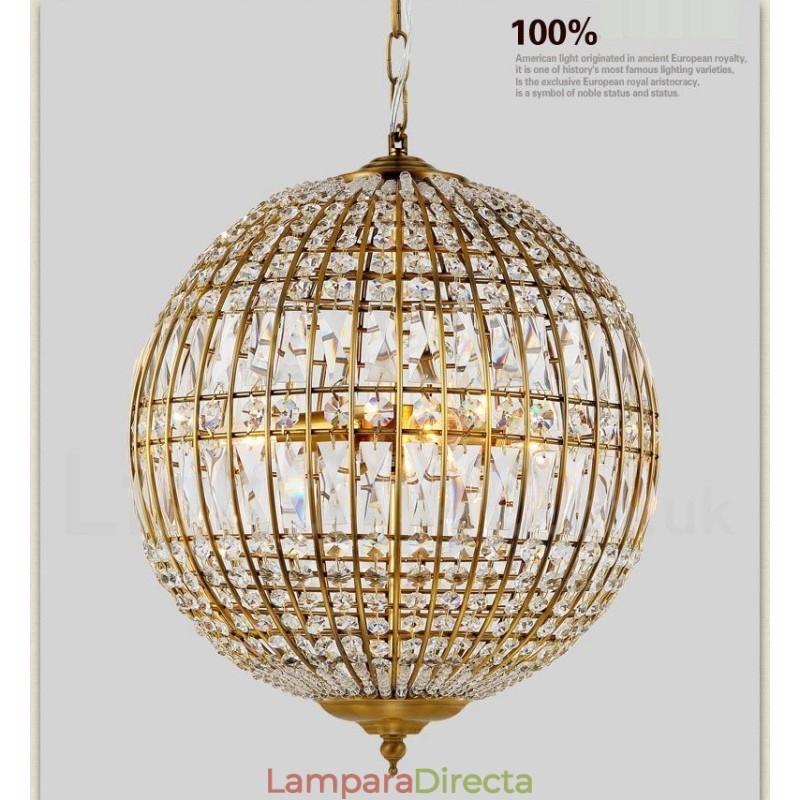 Lámpara colgante de techo de cristal K9 moderna con forma de globo, lámparas de araña para interiores, accesorios de iluminación