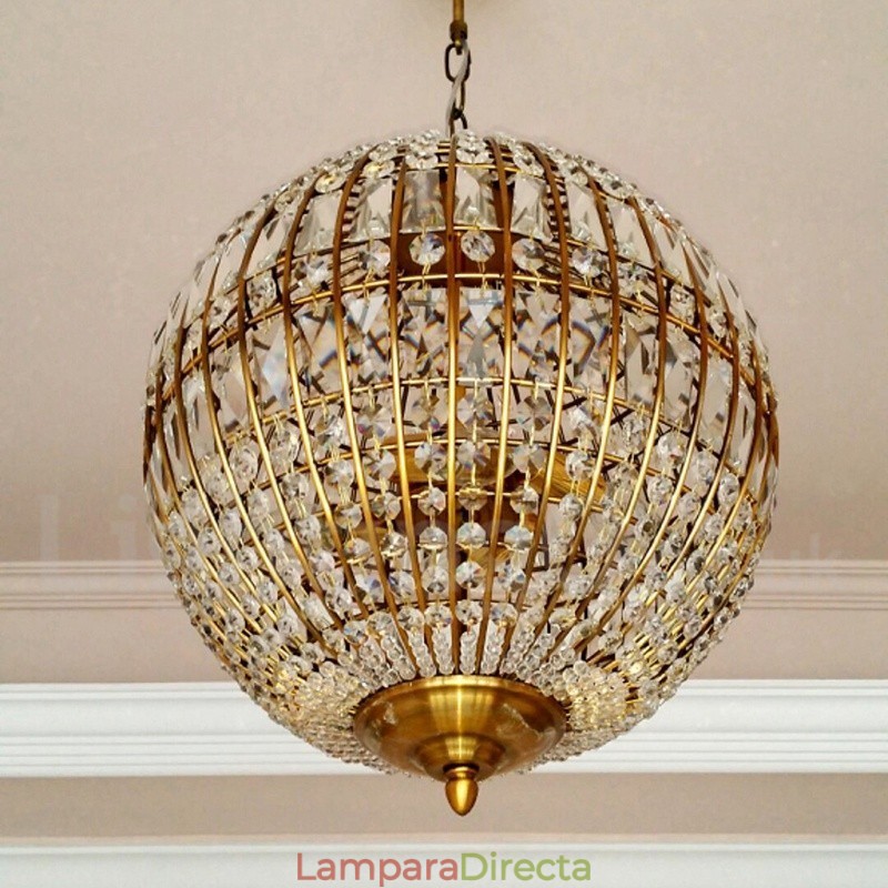 Lámpara colgante de techo de cristal K9 moderna con forma de globo, lámparas de araña para interiores, accesorios de iluminación