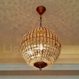 Lámpara colgante de techo de cristal K9 moderna con forma de globo, lámparas de araña para interiores, accesorios de iluminación
