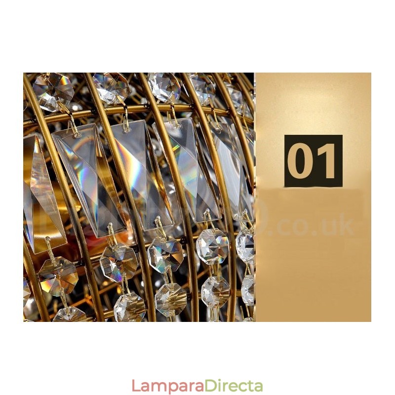 Lámpara colgante de techo de cristal K9 moderna con forma de globo, lámparas de araña para interiores, accesorios de iluminación