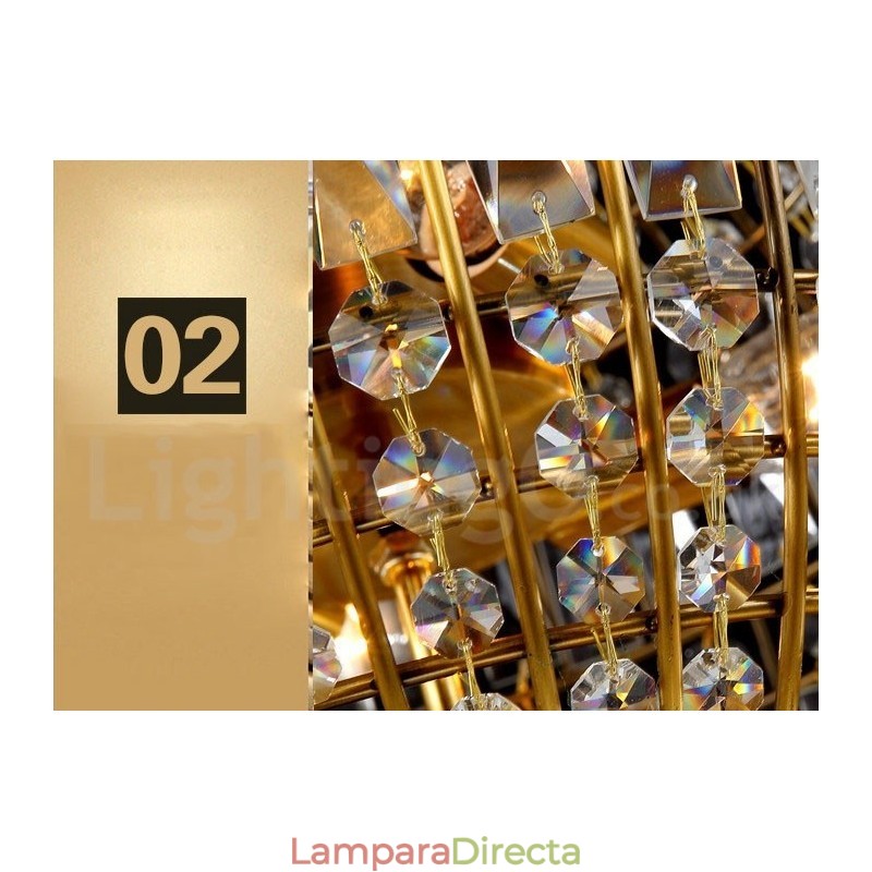 Lámpara colgante de techo de cristal K9 moderna con forma de globo, lámparas de araña para interiores, accesorios de iluminación