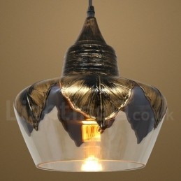 Lámpara colgante de salón de cristal retro europeo