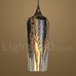 Lámpara colgante de salón de cristal retro europeo
