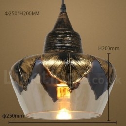 Lámpara colgante de salón de cristal retro europeo