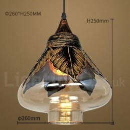 Lámpara colgante de salón de cristal retro europeo