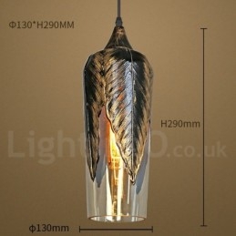 Lámpara colgante de salón de cristal retro europeo