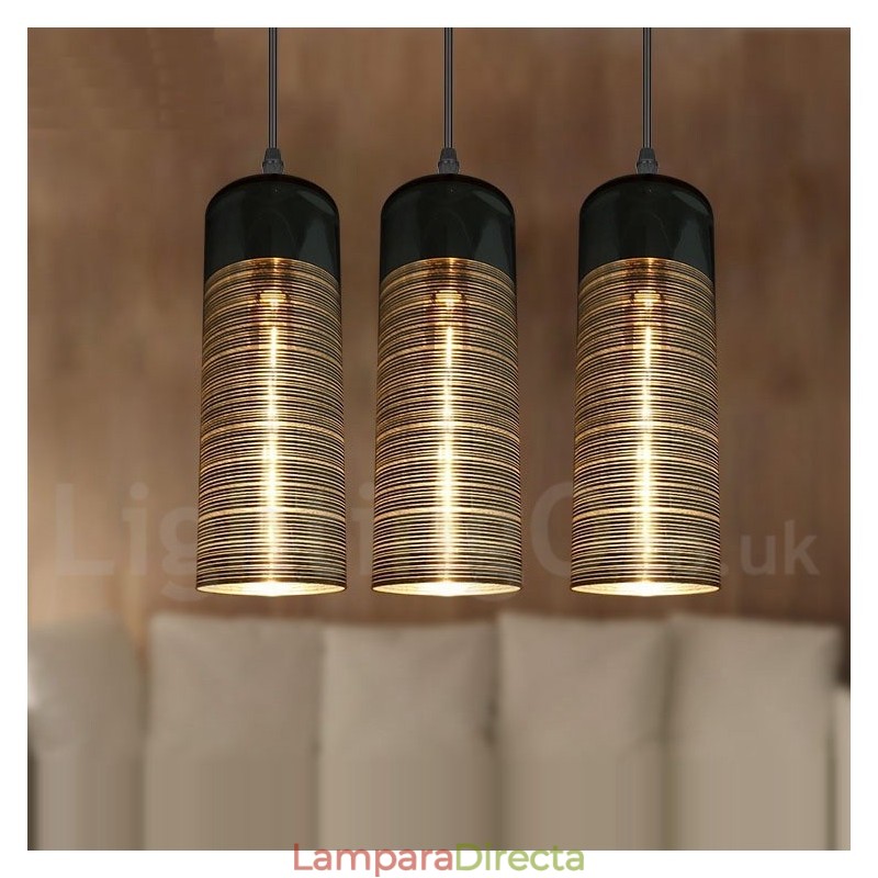 Lámpara colgante de salón con luz de cristal europea