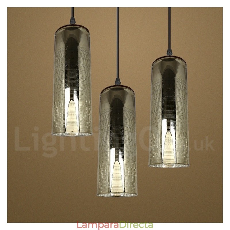 Lámpara colgante de salón con luz de cristal europea