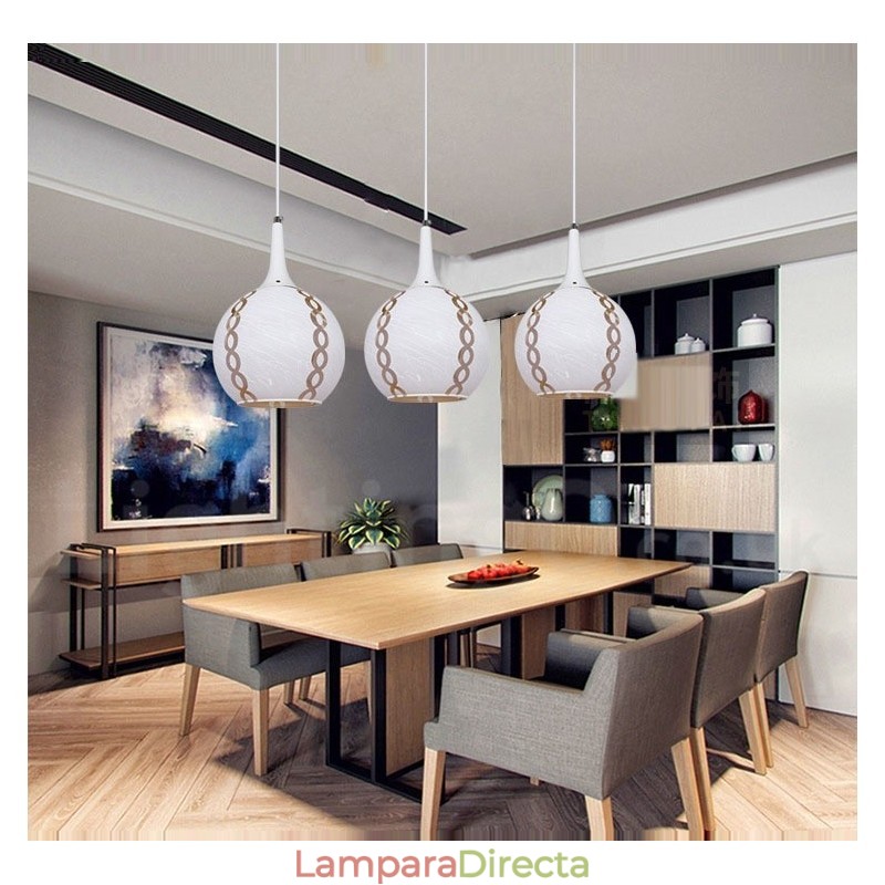 Lámpara colgante de cristal moderna y contemporánea para salón