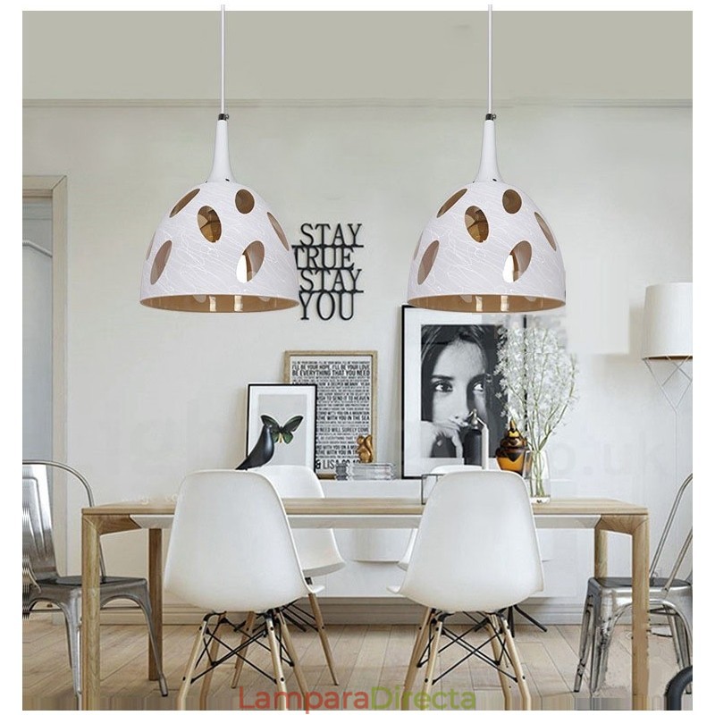 Lámpara colgante de cristal moderna y contemporánea para salón