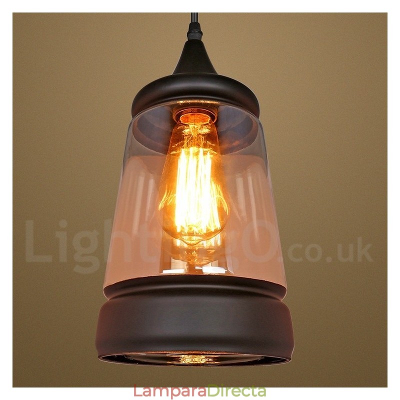 Lámpara colgante de cristal estilo salón retro europeo