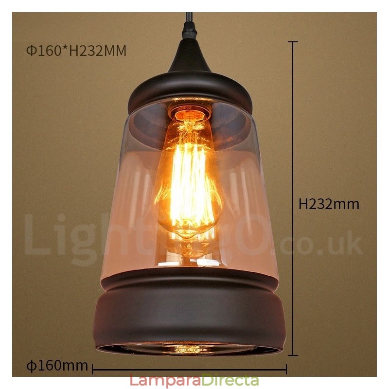 Lámpara colgante de cristal estilo salón retro europeo