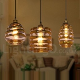 Lámpara colgante de cristal estilo europeo para cafetería o salón