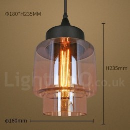Lámpara colgante de cristal rústico, lámpara colgante de salón europea