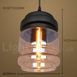 Lámpara colgante de cristal rústico, lámpara colgante de salón europea